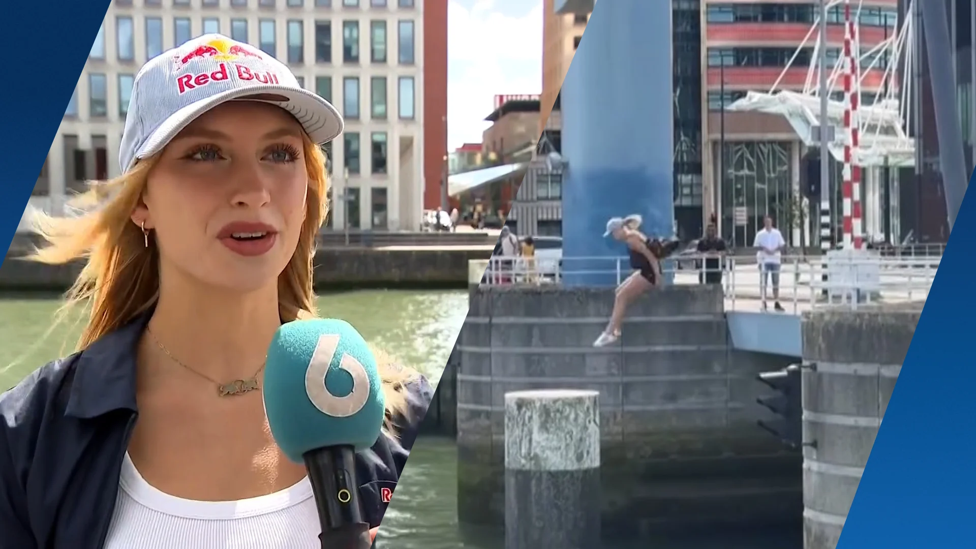 Wereldkampioen freerunnen Noa stunt opnieuw: sprong op Maastoren-paal gaat viraal