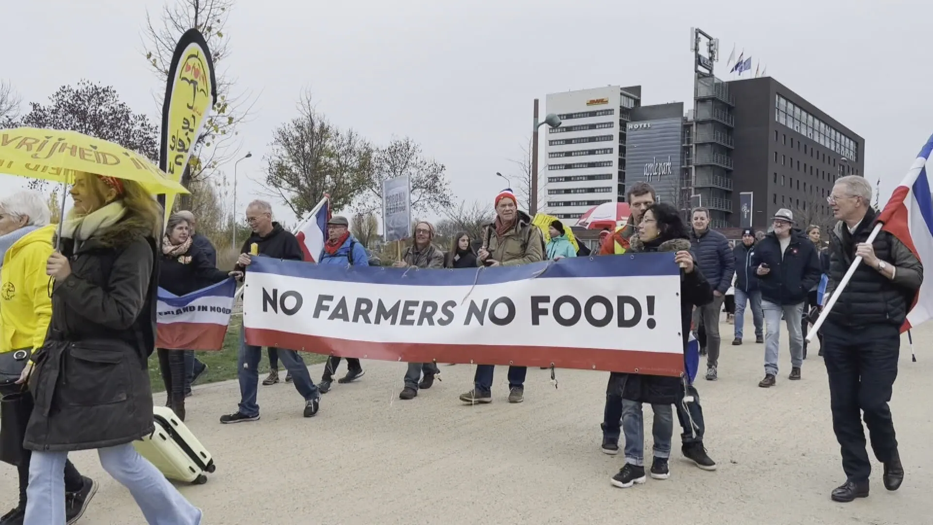 Honderden demonstranten lopen mars door Maastricht: 'Tegen the great reset'