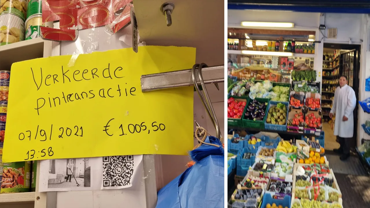 Wie heeft per ongeluk duizend euro te veel gepind bij slager Hassan?