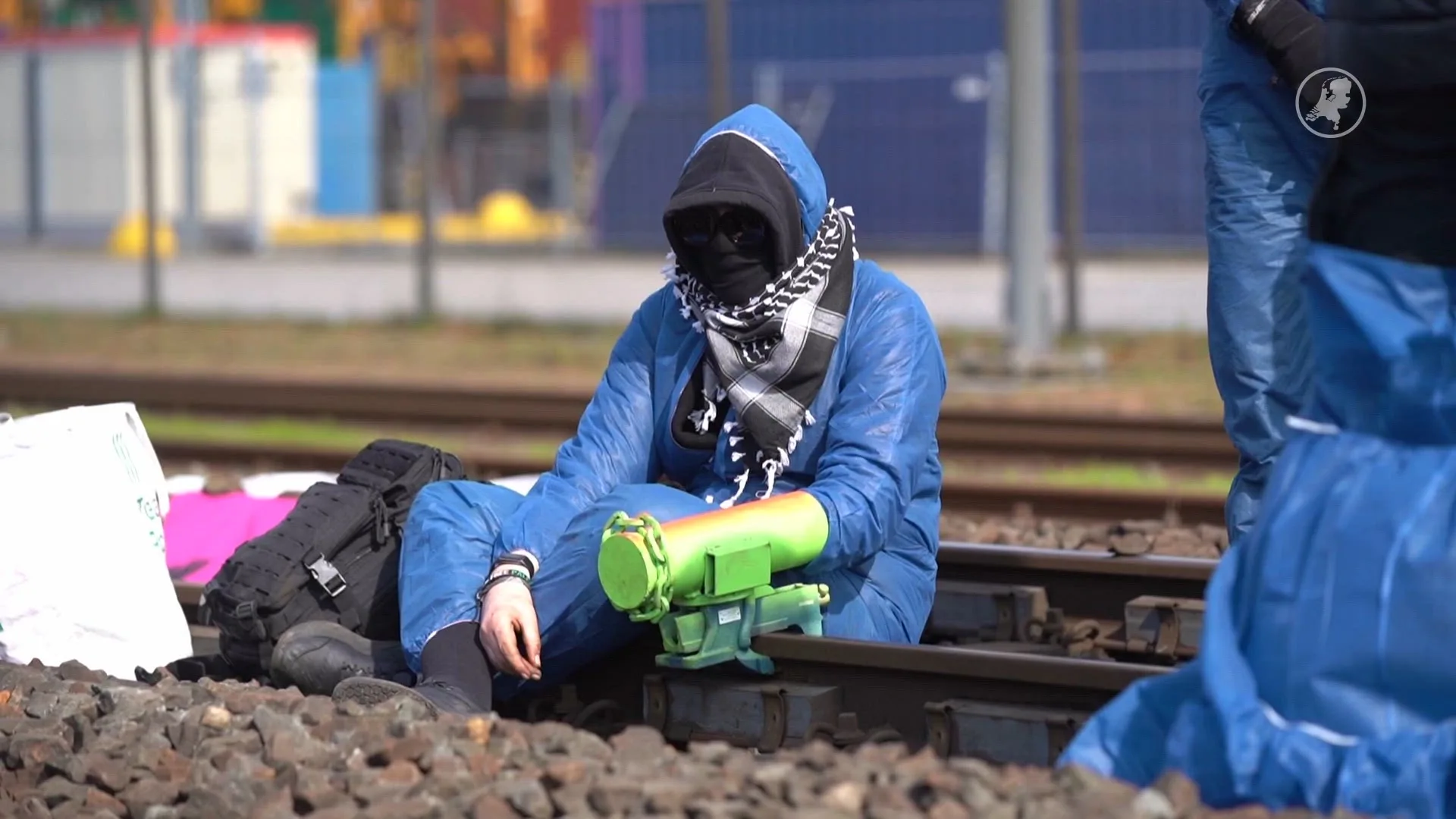 Weer blokkade door actiegroep van goederenspoor bij Rotterdam