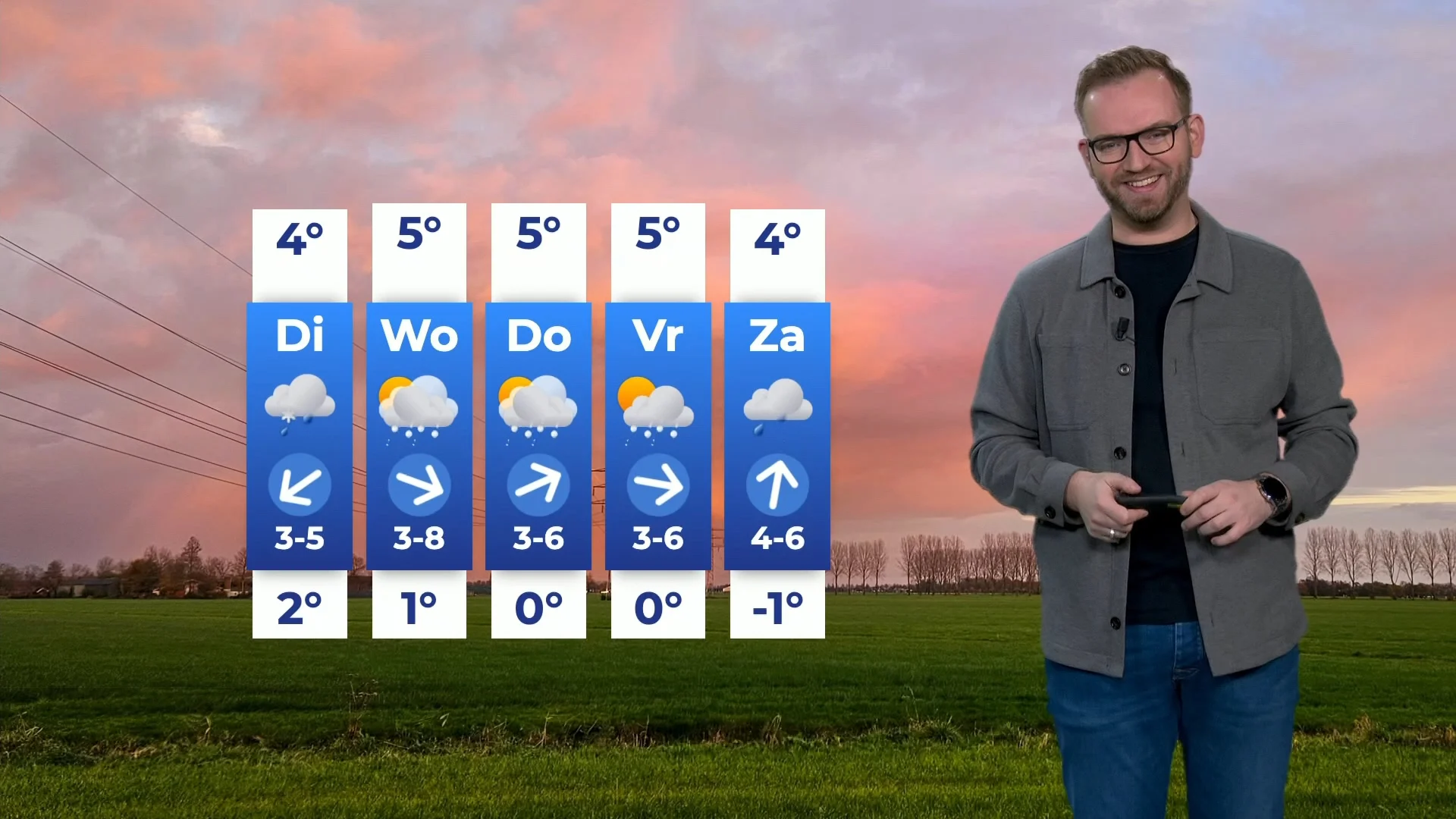 Guur herfstweer met kans op natte sneeuw op komst