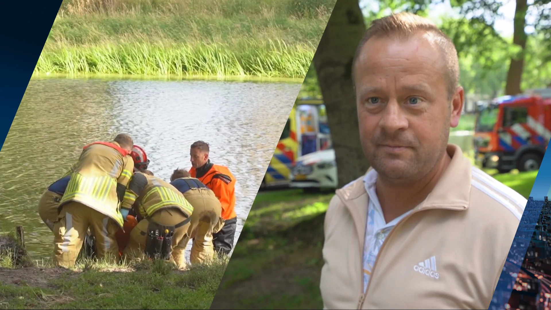 Mannen redden hoogzwangere vrouw en kleuter uit water Deventer