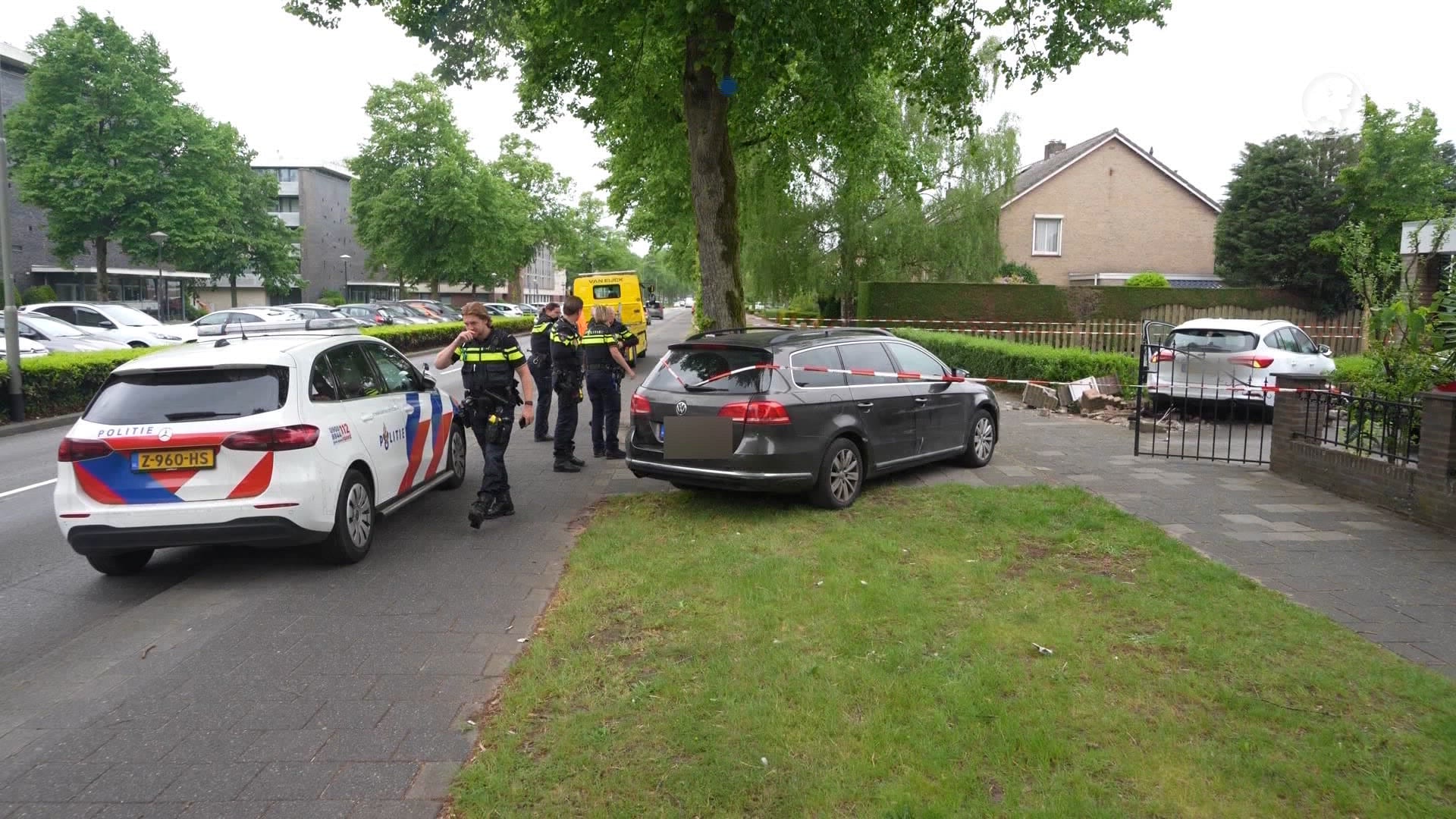 Verkeersruzie loopt uit de hand in Oss: auto belandt in tuin