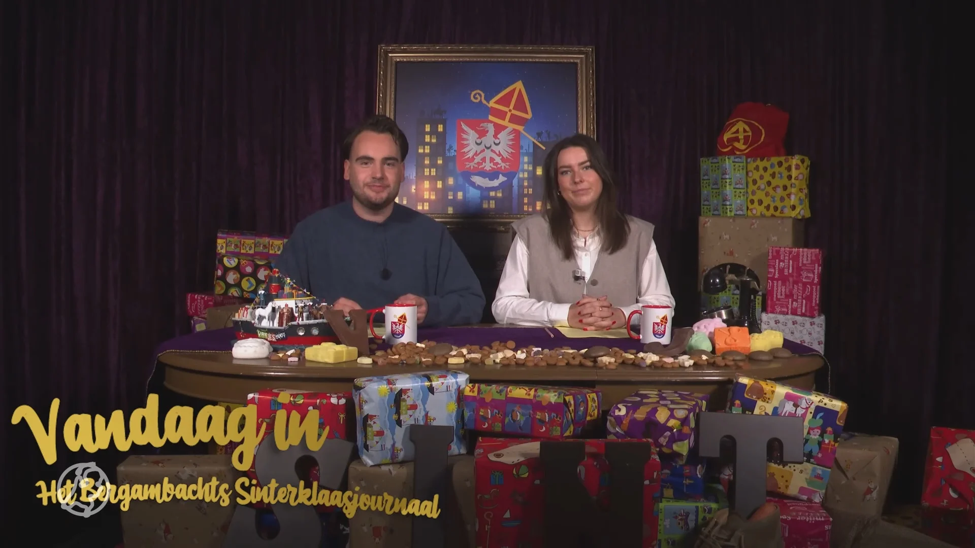 Jesper, Veerle, Nick en Marjoleine deden het allemaal: bedachten een eigen Sintjournaal