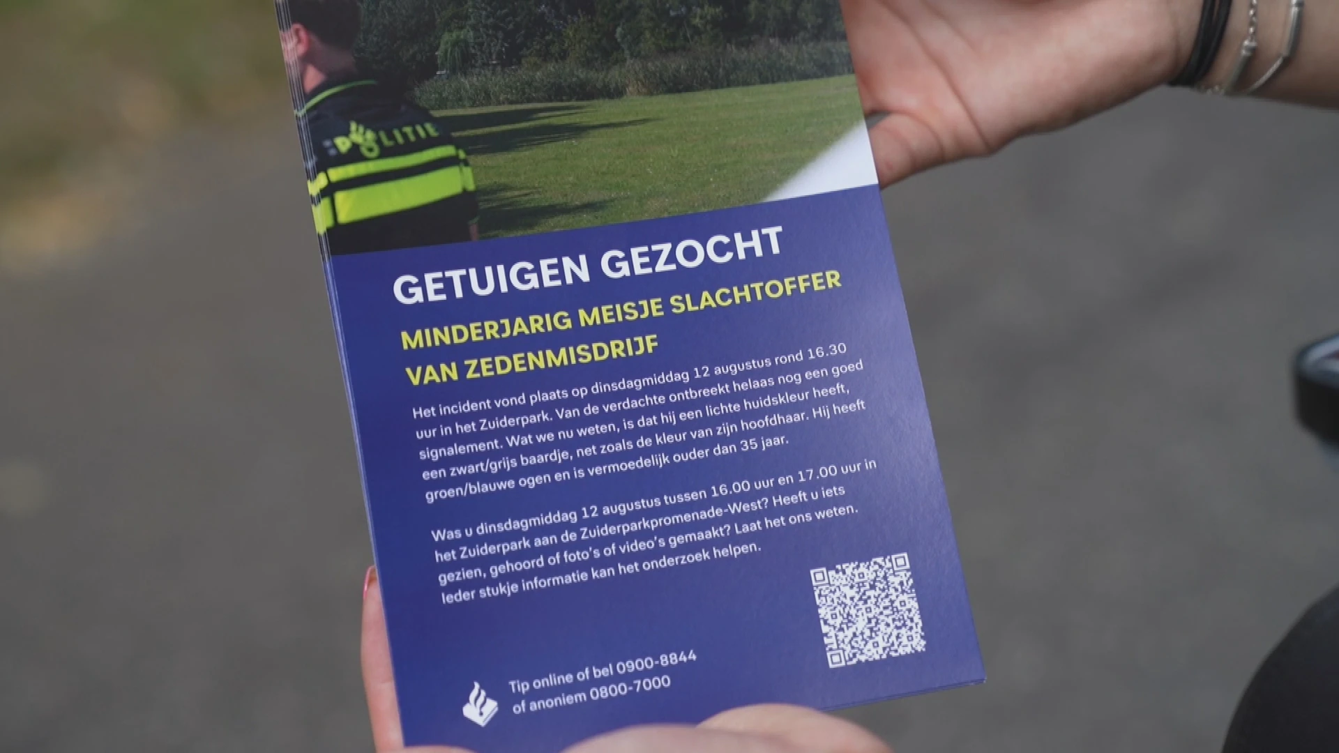 Politie verspreidt flyers nadat man meisje betastte in Zuiderpark Rotterdam