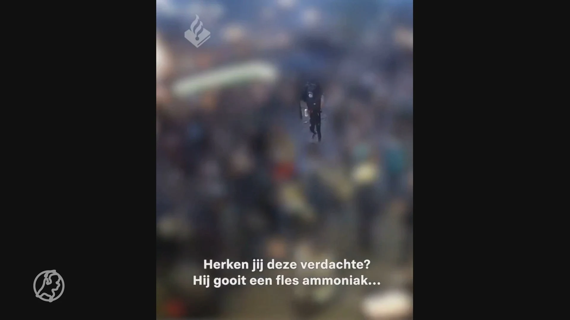 Politie zoekt ammoniakgooier UvA-protest en deelt beelden