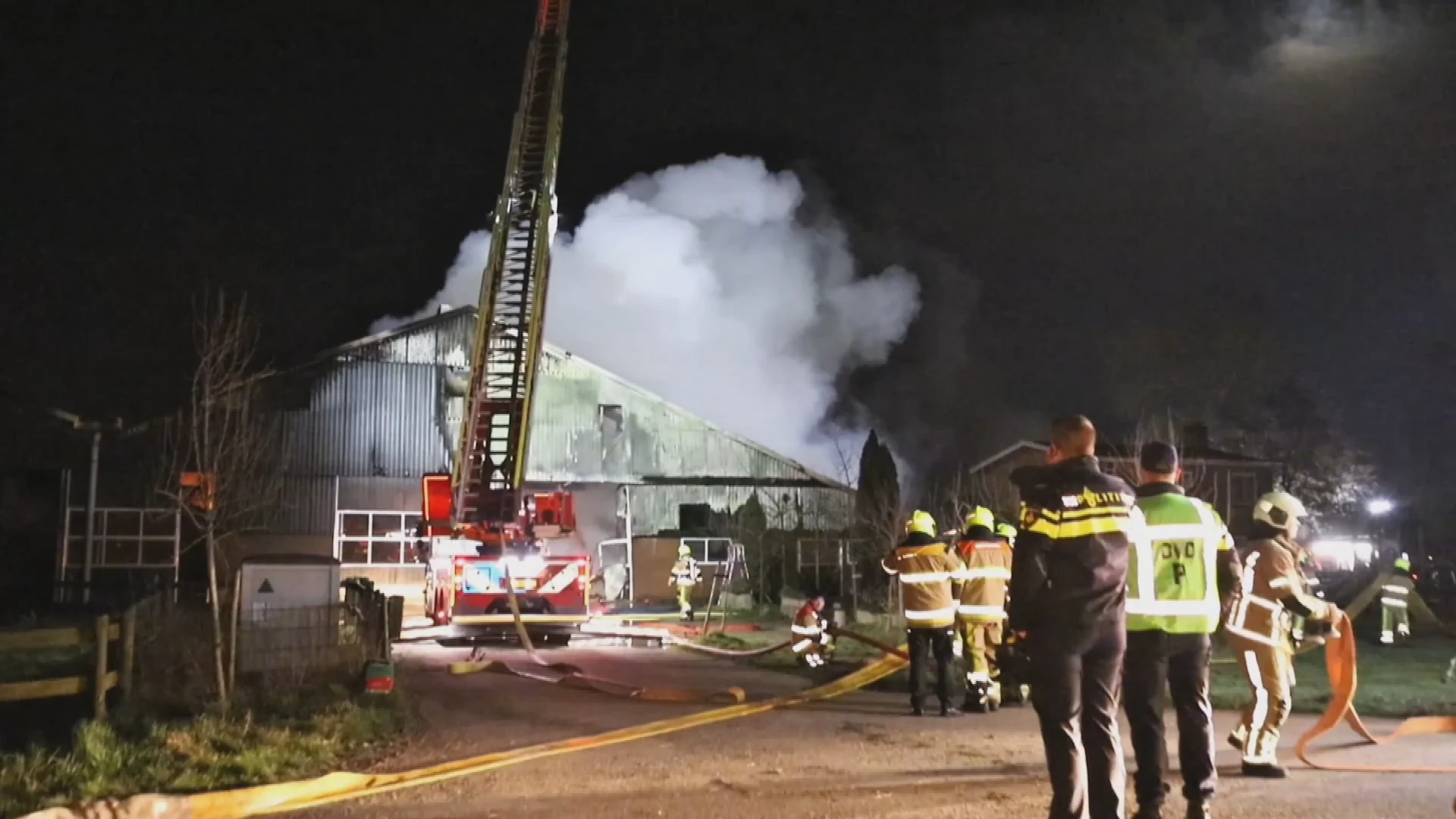 Zeer grote schuurbrand in Herwijnen: 30 schapen omgekomen