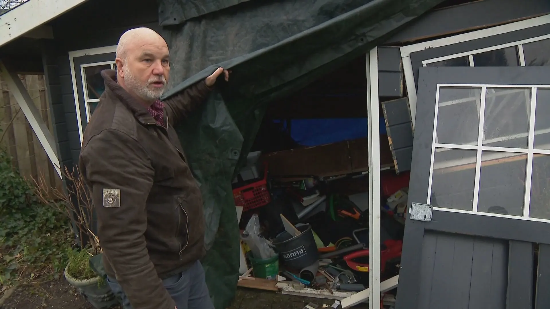 Tuinhuisje familie Haegens weer kapot gereden: 'Dit was de zeventiende keer'