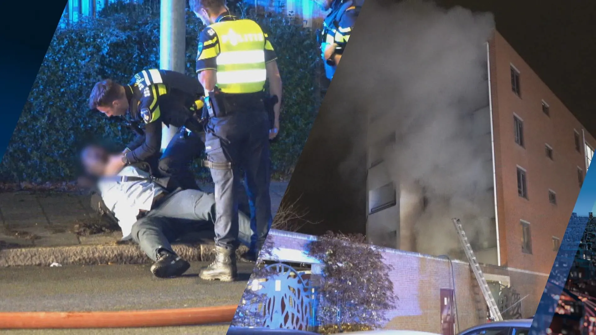 Man vastgebonden aan lantaarnpaal na verwoestende flatbrand Groningen