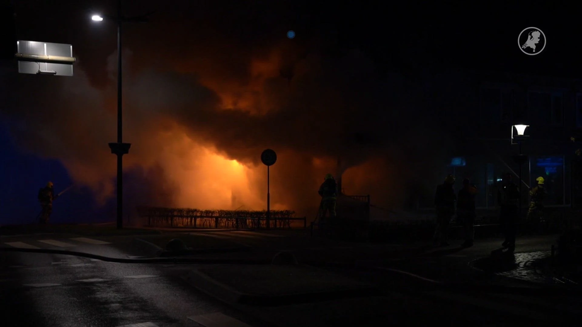 Zeer grote brand in het centrum van Druten