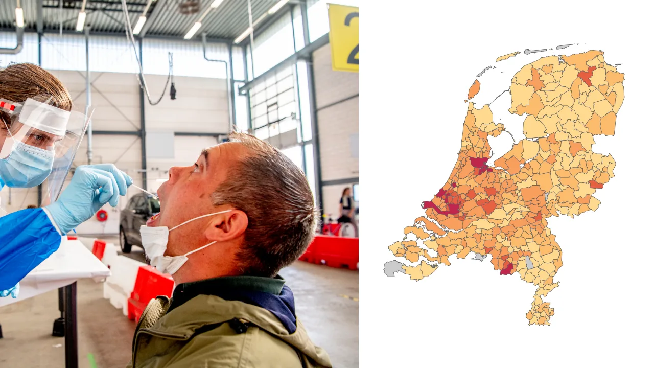Zoveel nieuwe coronabesmettingen kwamen erbij in jouw gemeente