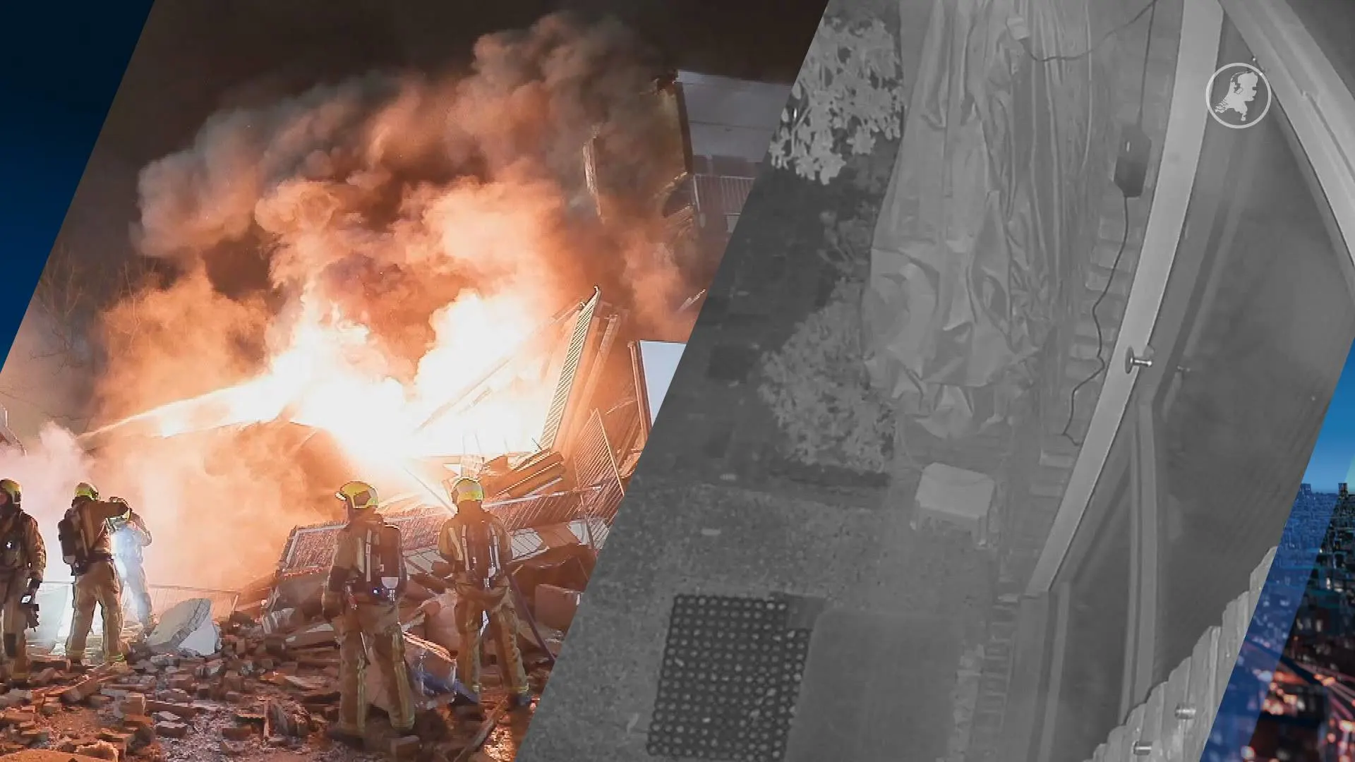 Explosies flat Tarwekamp op voordeurcamera achterburen te horen