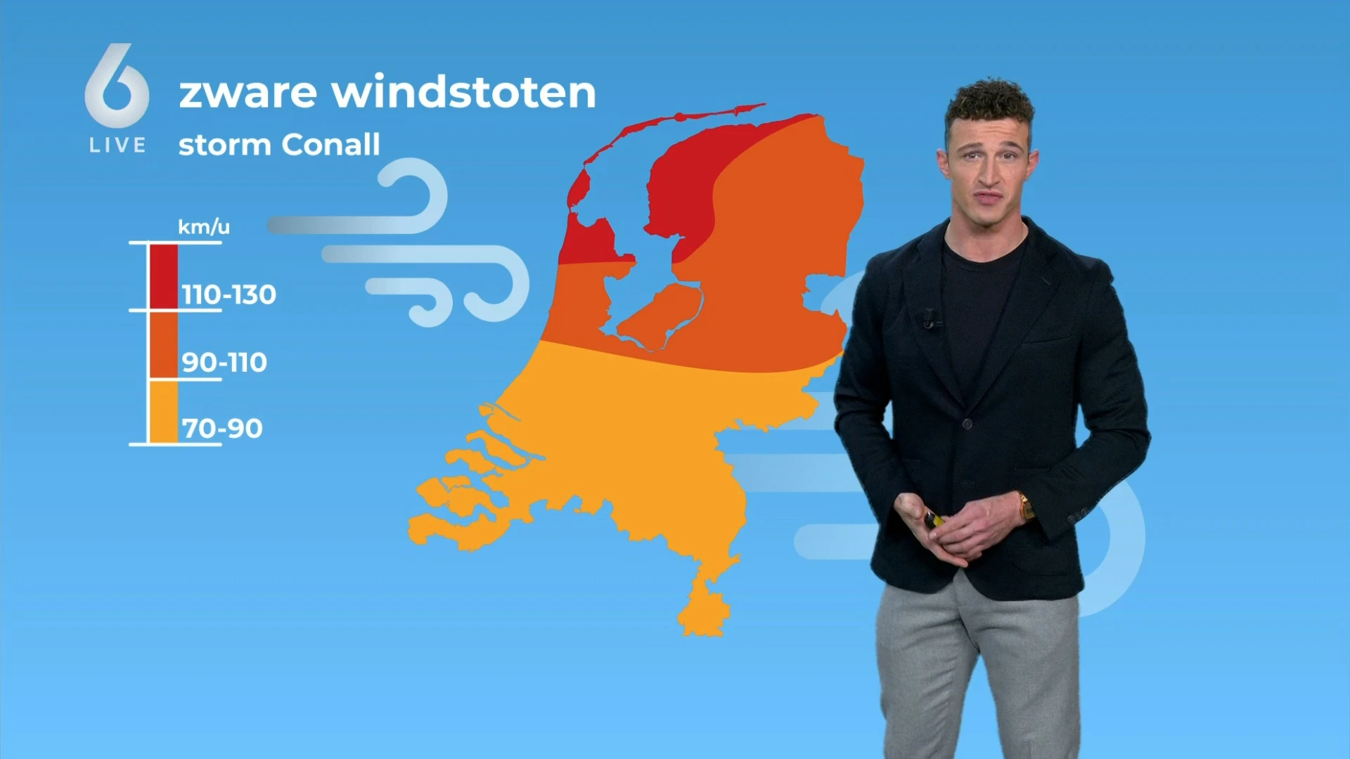 KNMI schaalt op naar code oranje: storm Conall raast vanavond over Nederland