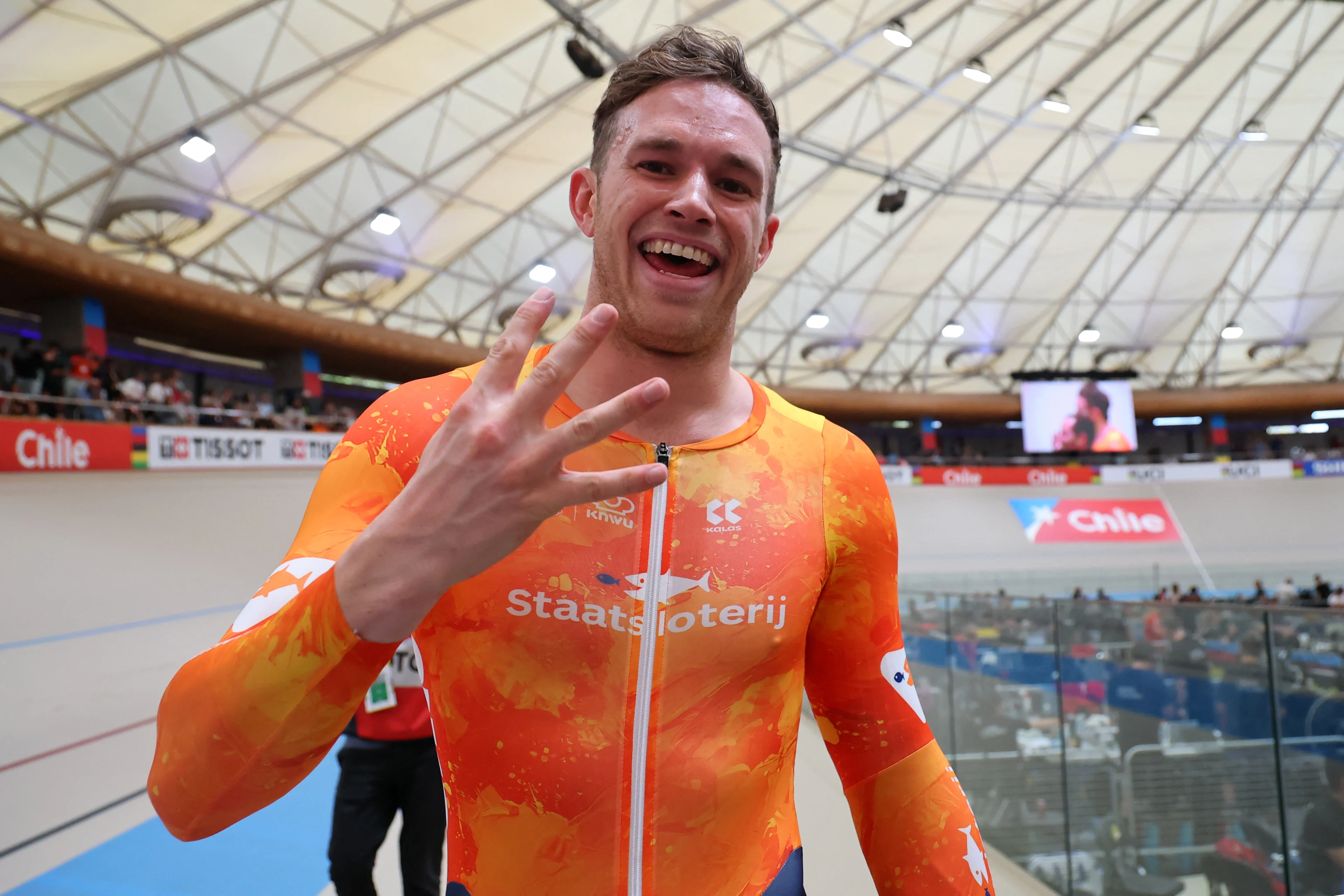 Uniek: baanwielrenner Harrie Lavreysen haalt 4 wereldtitels in Chili