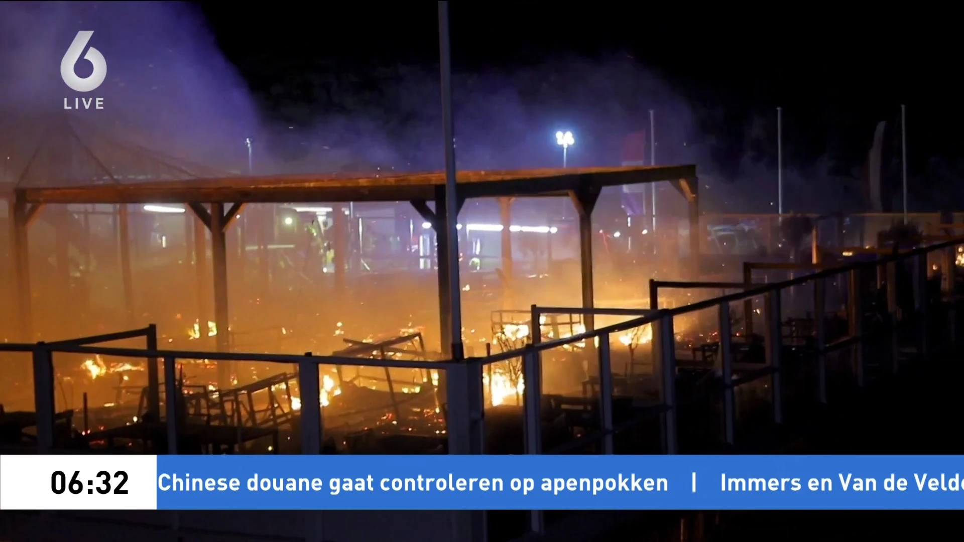 Strandtent Ouddorp compleet verloren door brand