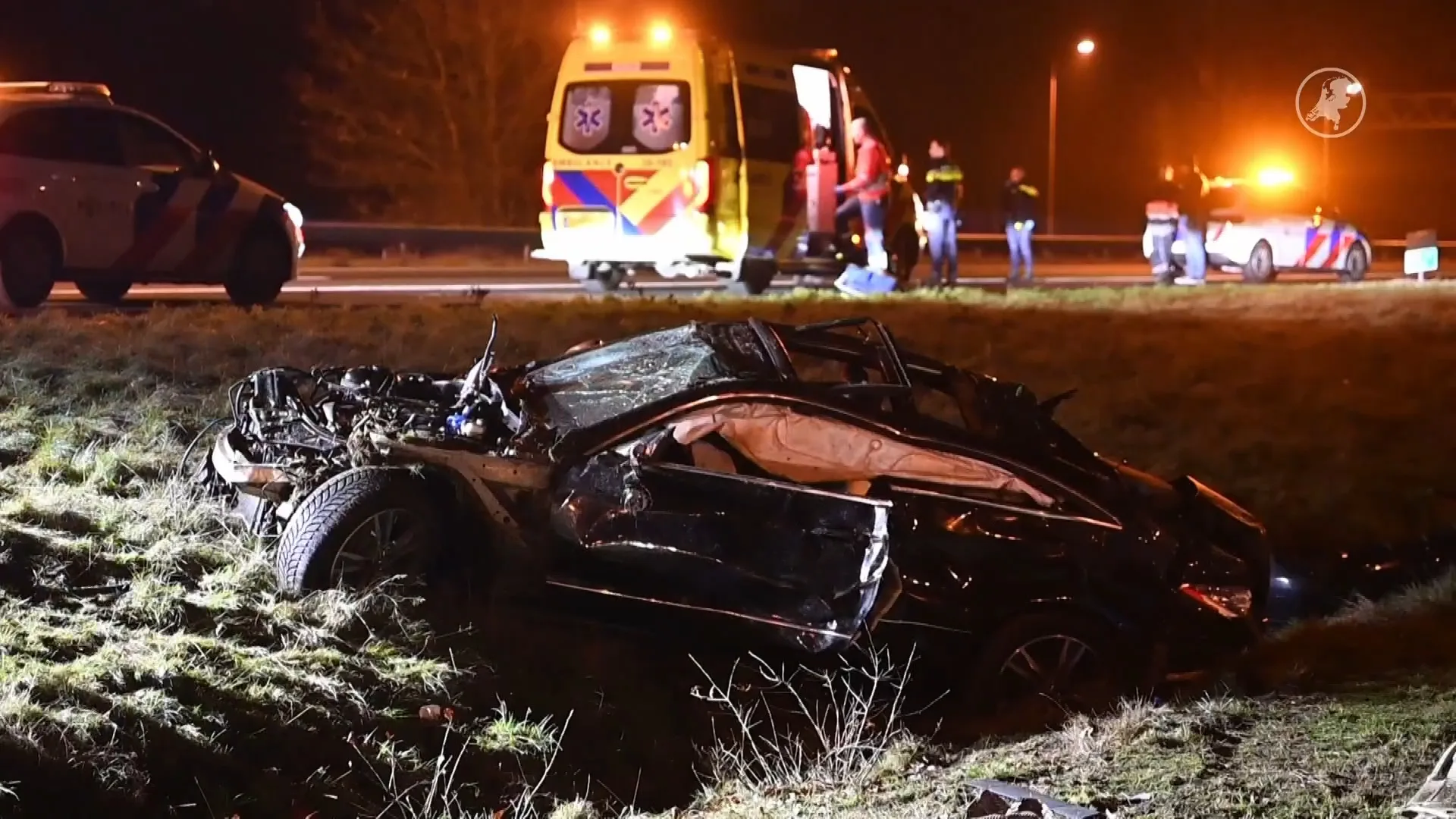 Automobilist overleden na zware crash op A58 bij Tilburg