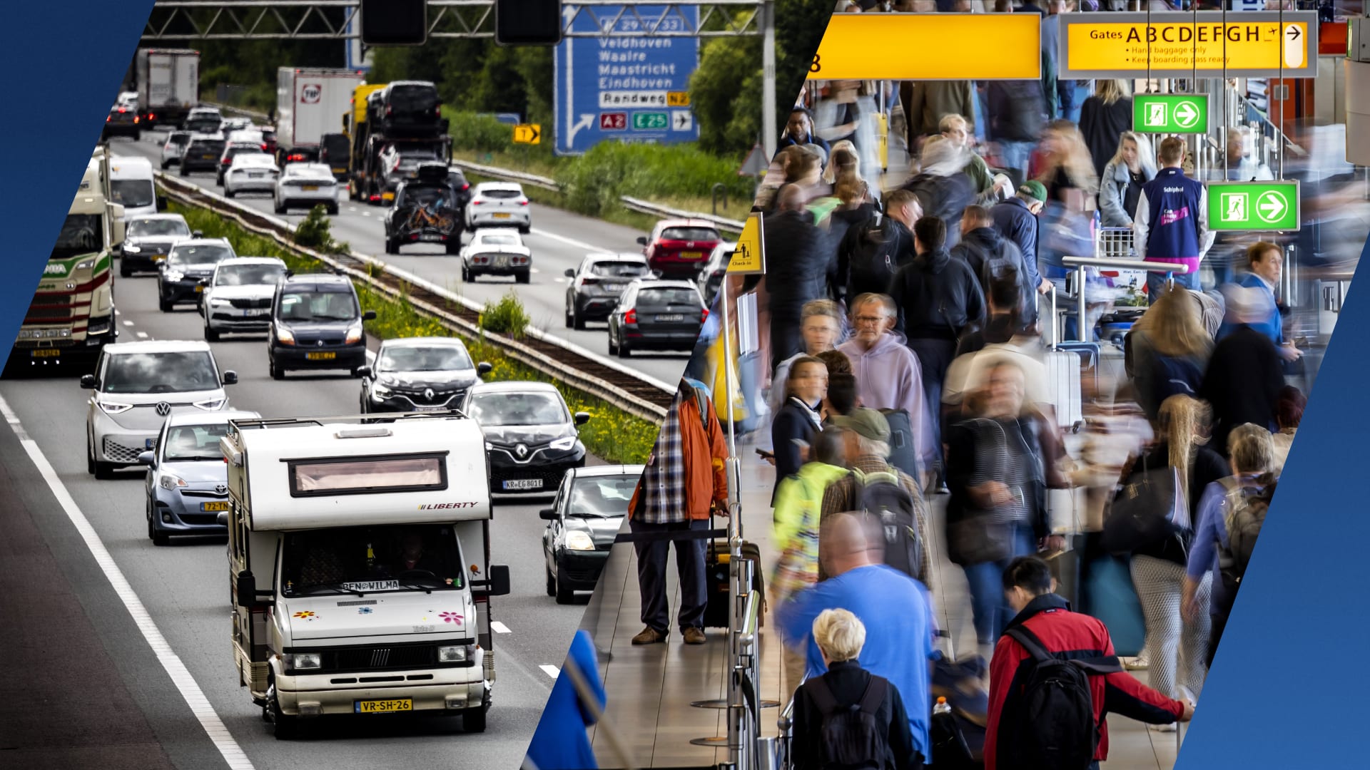 Op vakantie vanaf Schiphol? Pas op: afgesloten wegen en extreme drukte verwacht