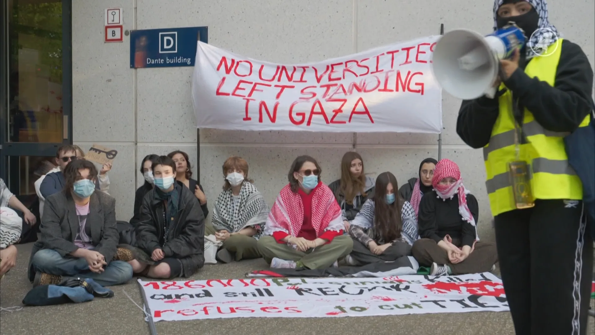 22 mensen aangehouden bij pro-Palestina-demonstratie Tilburg University