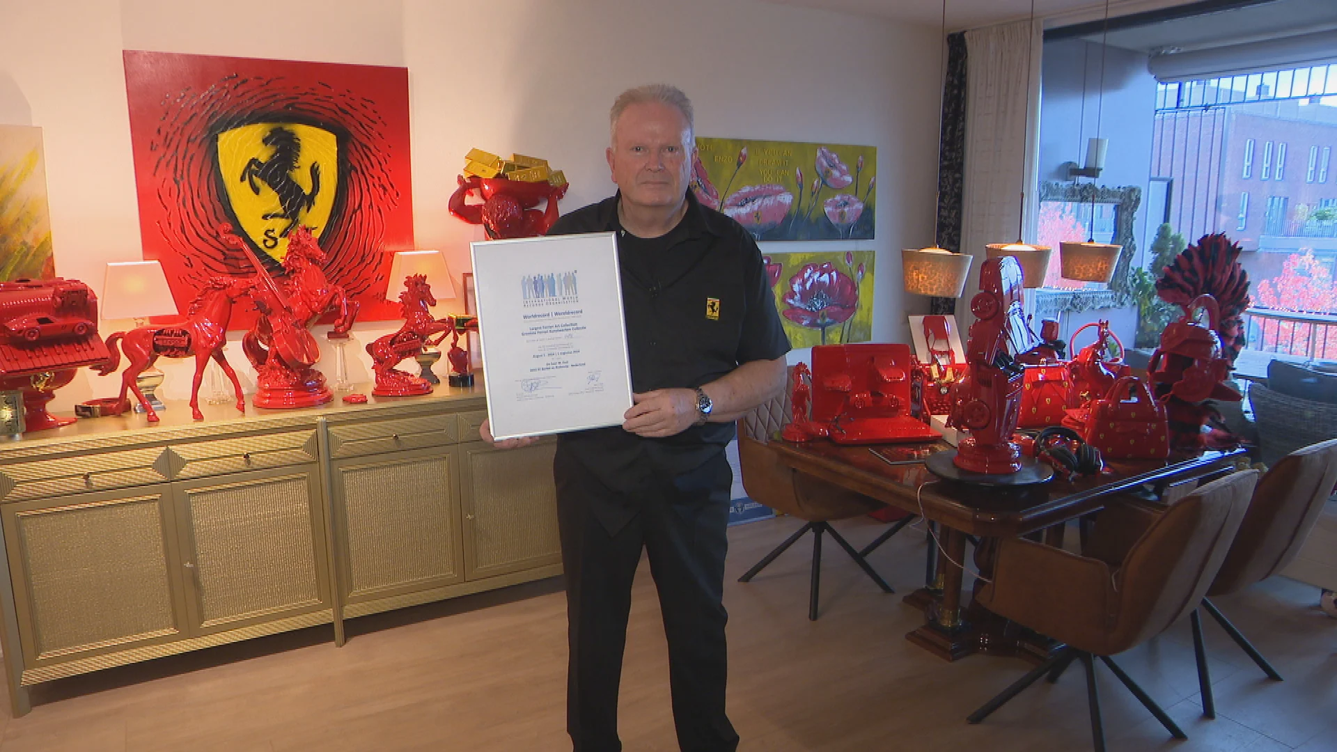 Willem heeft met zijn Ferrari-verzameling een uniek wereldrecord te pakken