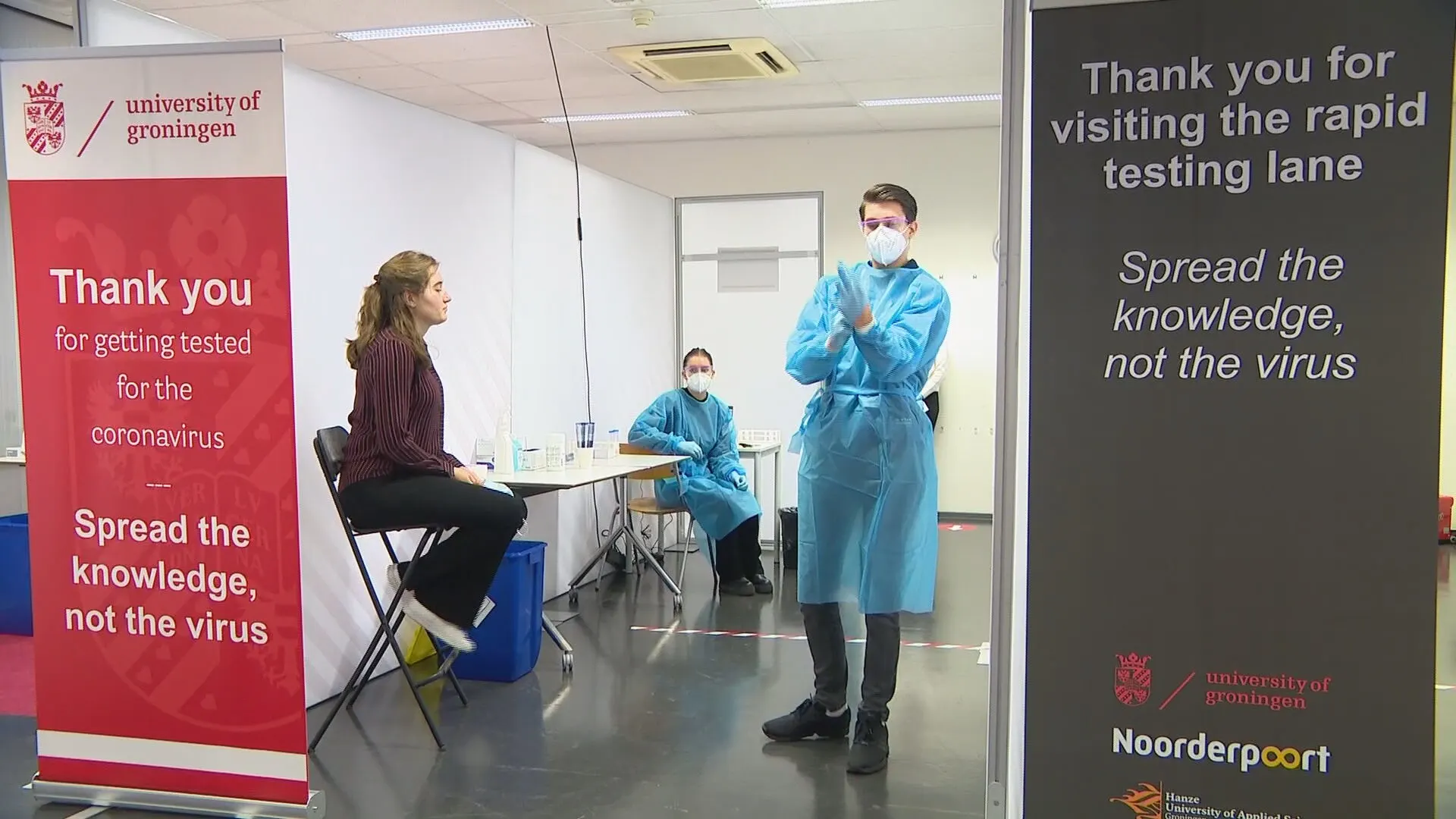 Sneltest-test begonnen op mbo, hbo en universiteit in Groningen