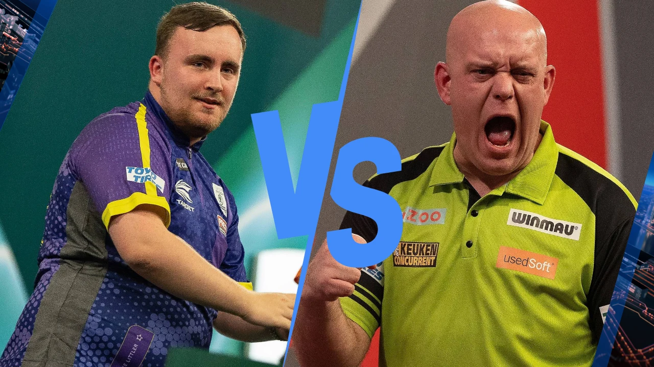 Groene sloopkogel versus wonderkind: Littler en Van Gerwen strijden om wereldtitel