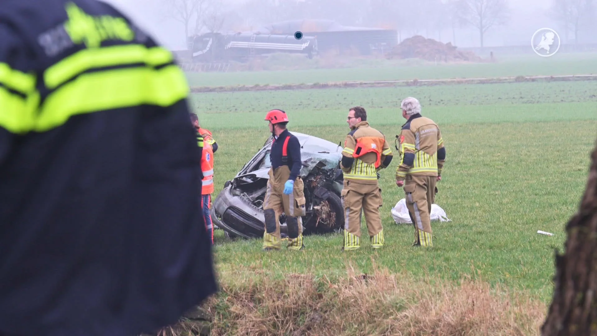 Dodelijk ongeluk in Terheijden: auto belandt in sloot