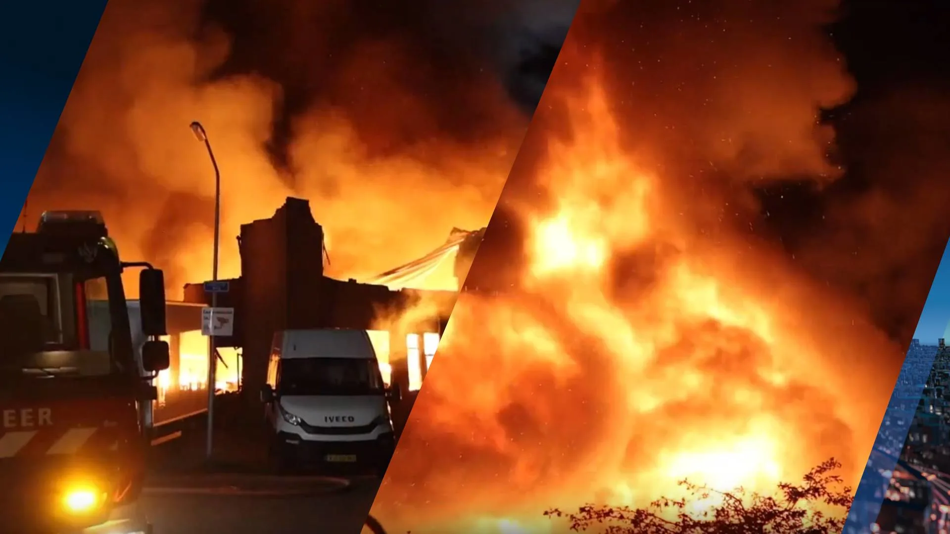 Omwonenden schrikken wakker in Woerden: 'Een zee van oranje vuur'