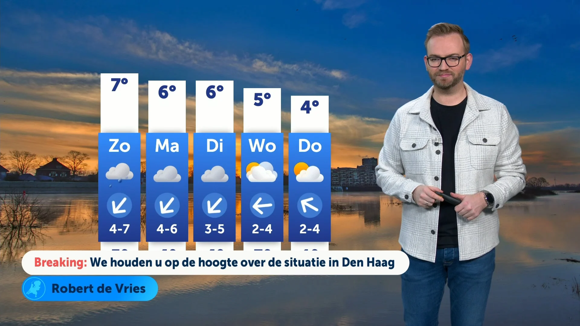 Veel regen en harde wind vandaag, morgen kouder maar droger