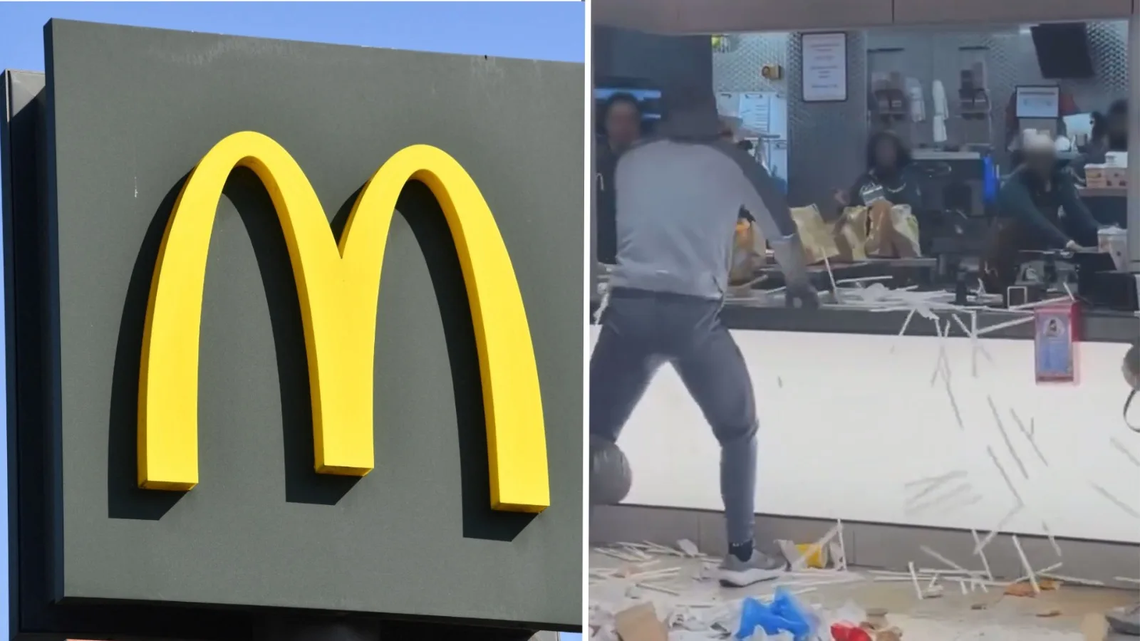 Groep terroriseert McDonalds-filiaal, slachtofferhulp voor personeel
