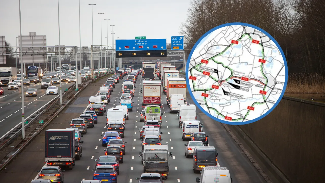 'Ergste file ooit' verwacht op A12: zo ben je het snelst op je locatie