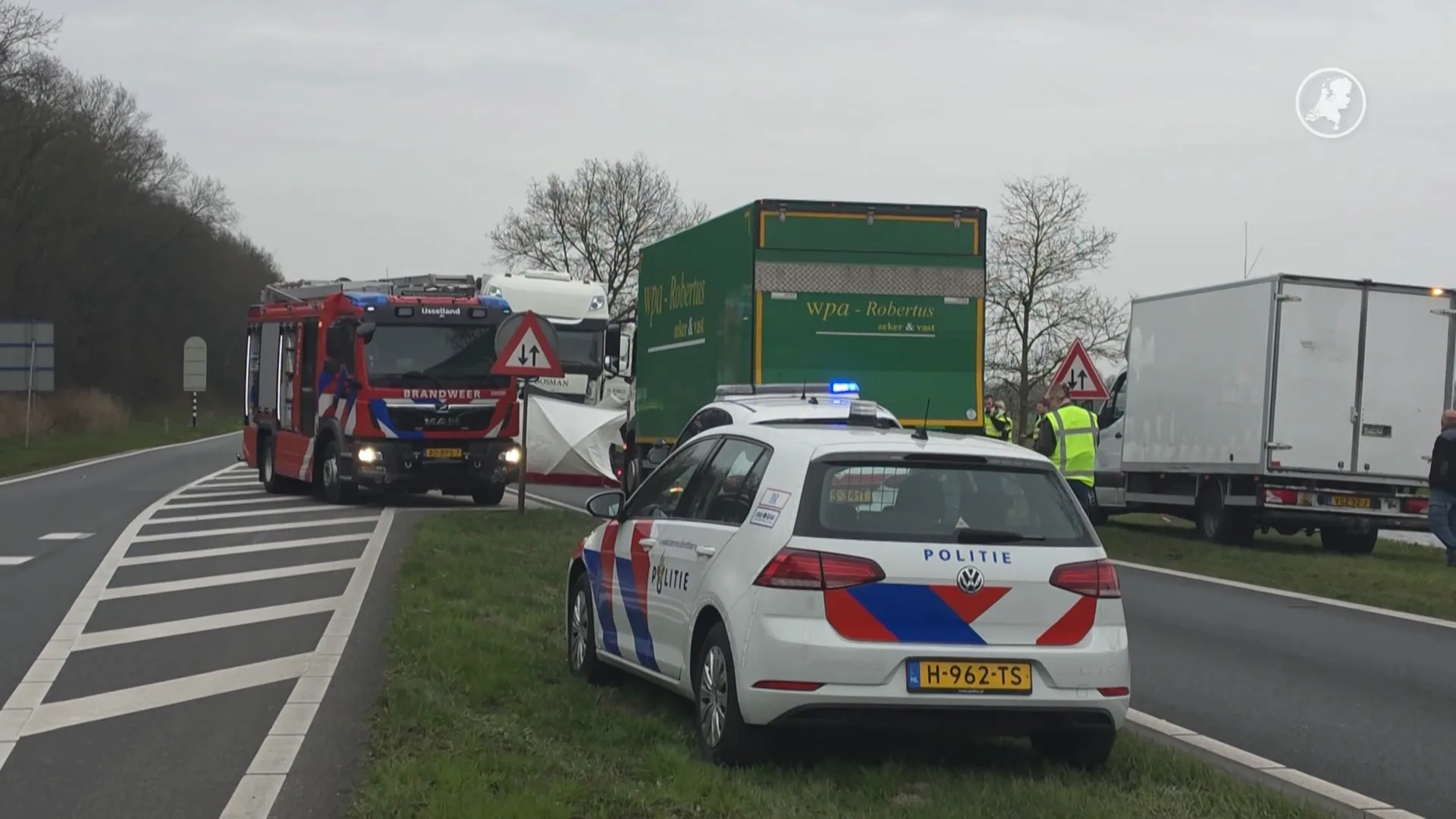 N377 afgesloten na dodelijk ongeluk bij Lichtmis