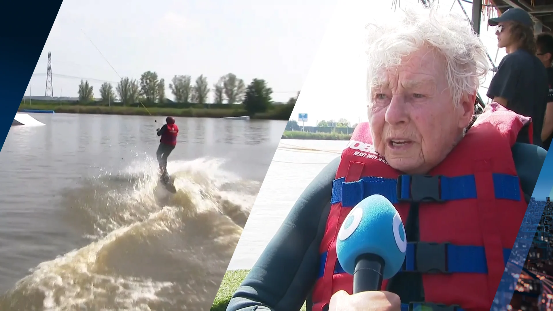 Eeuwig jong: oma Wilma viert 90ste verjaardag waterskiënd