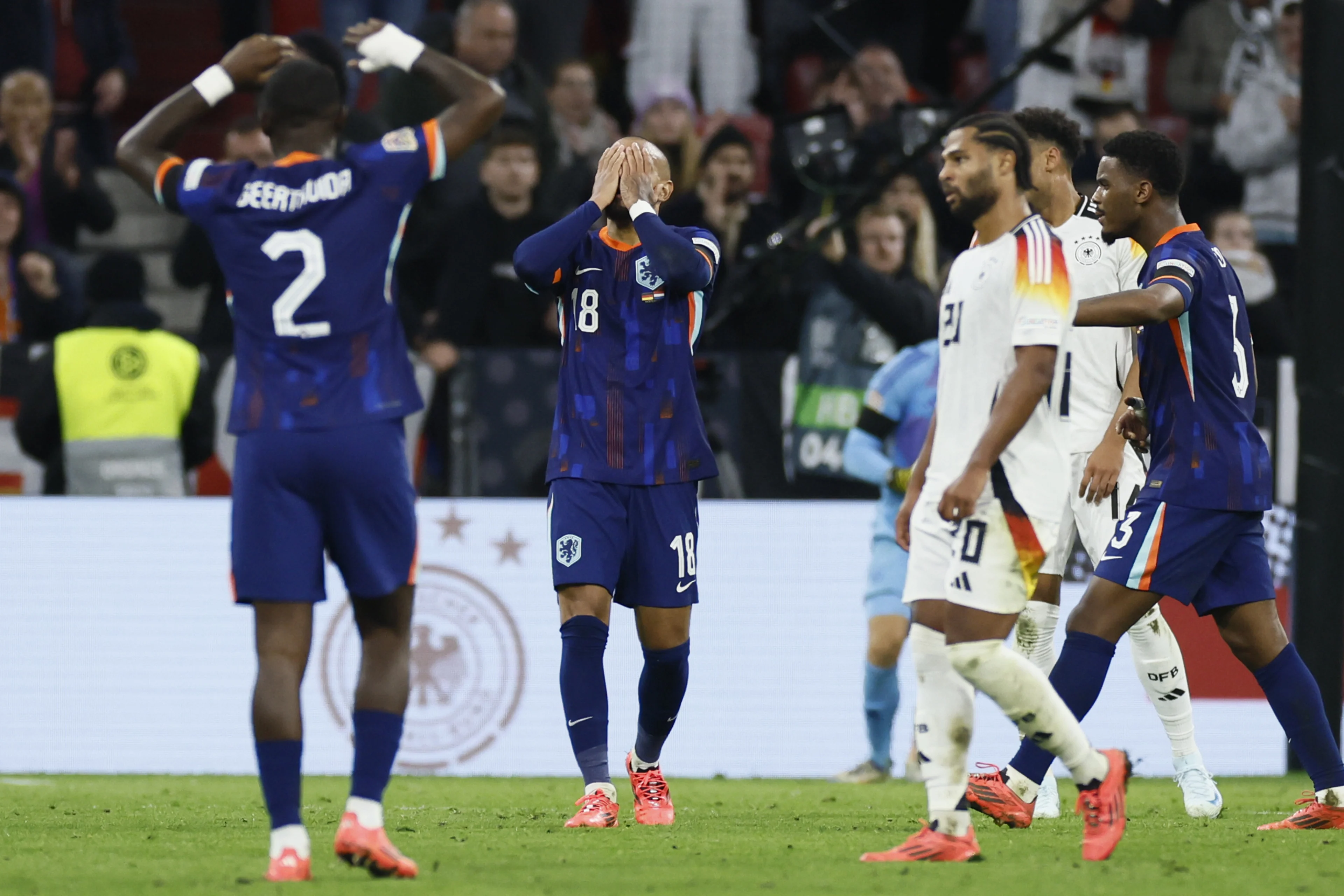Nederlands elftal verliest vrij kansloos van Duitsland in Nations League
