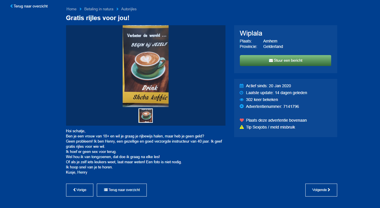 Rijles voor een beurt, het is 'gewoon' legaal en moeilijk aan te pakken