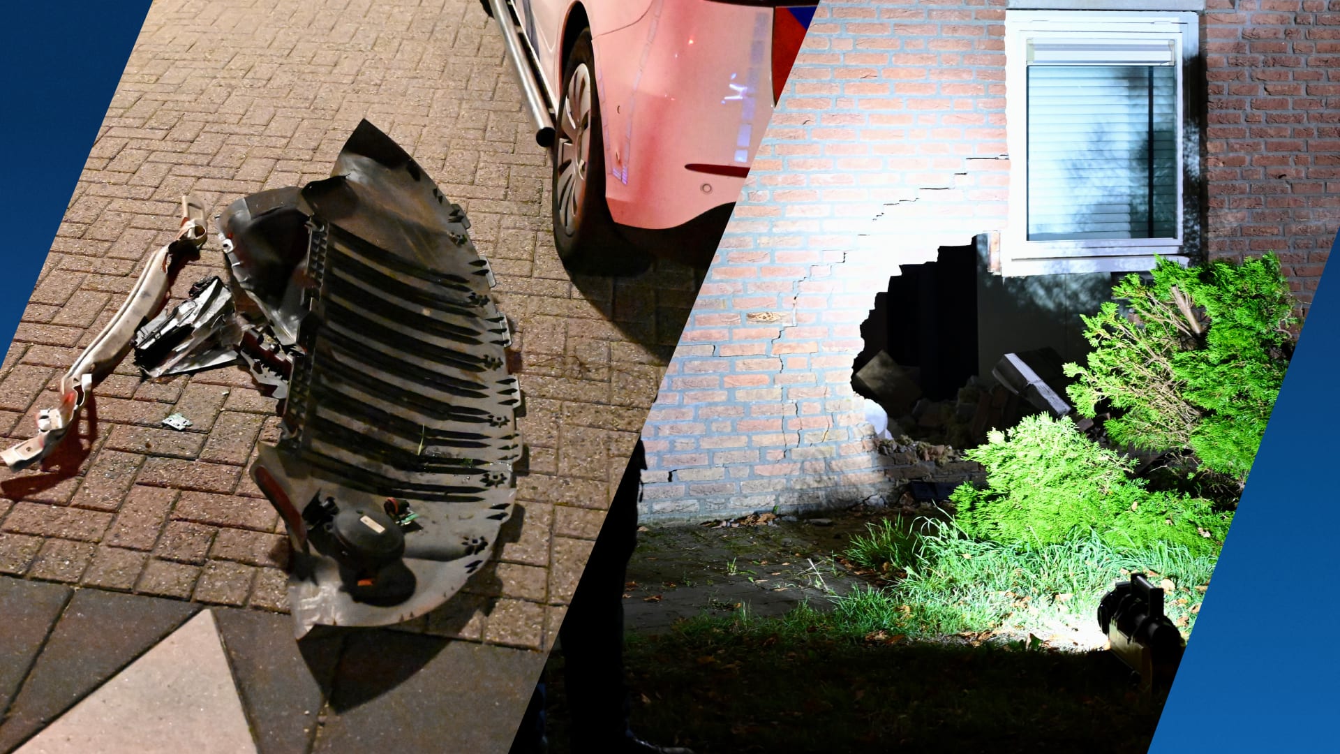 Auto boort zich in woning in IJsselstein, bestuurder op de vlucht