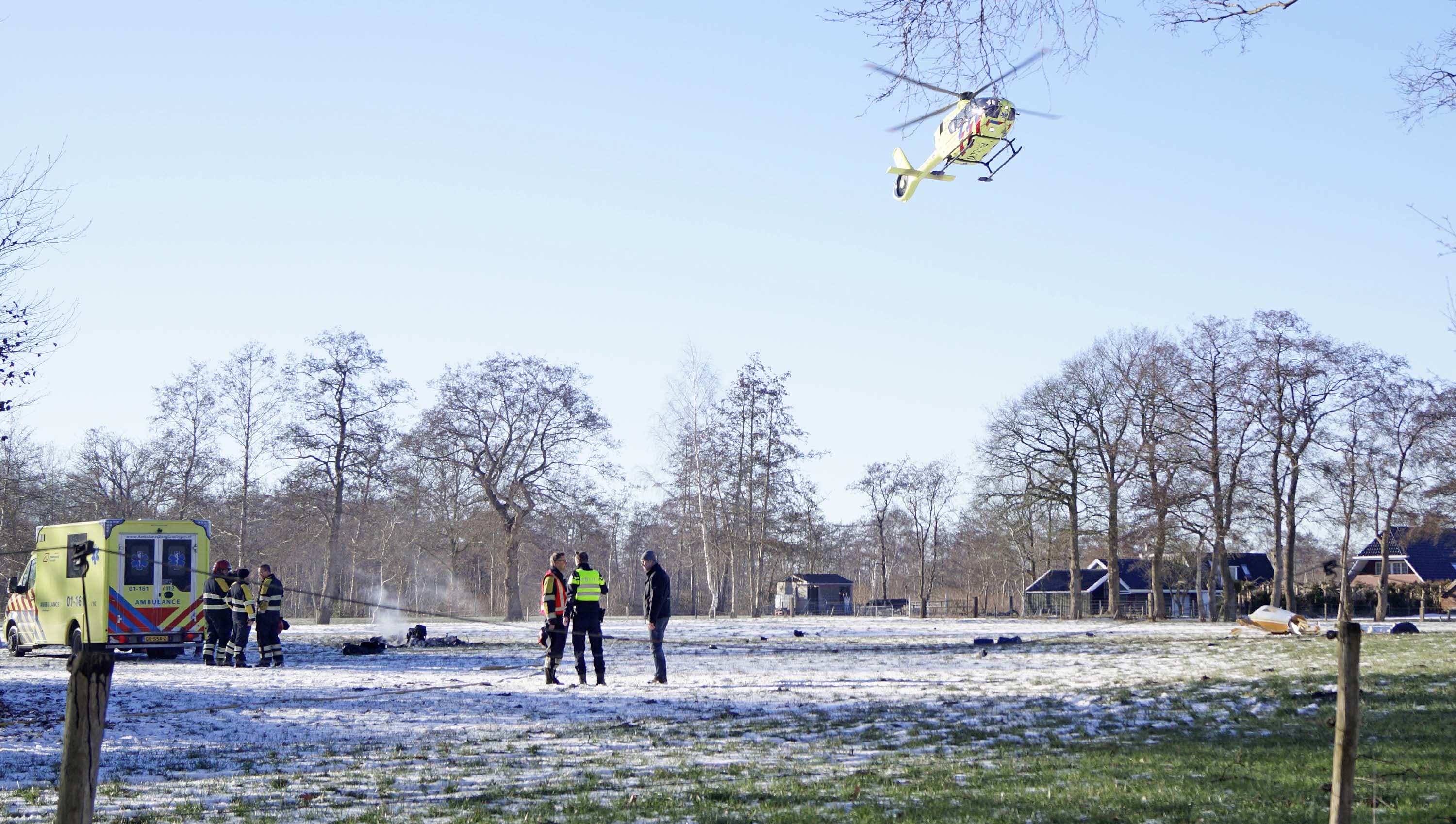 Vliegtuigje neergestort in weiland bij Kornhorn: piloot omgekomen
