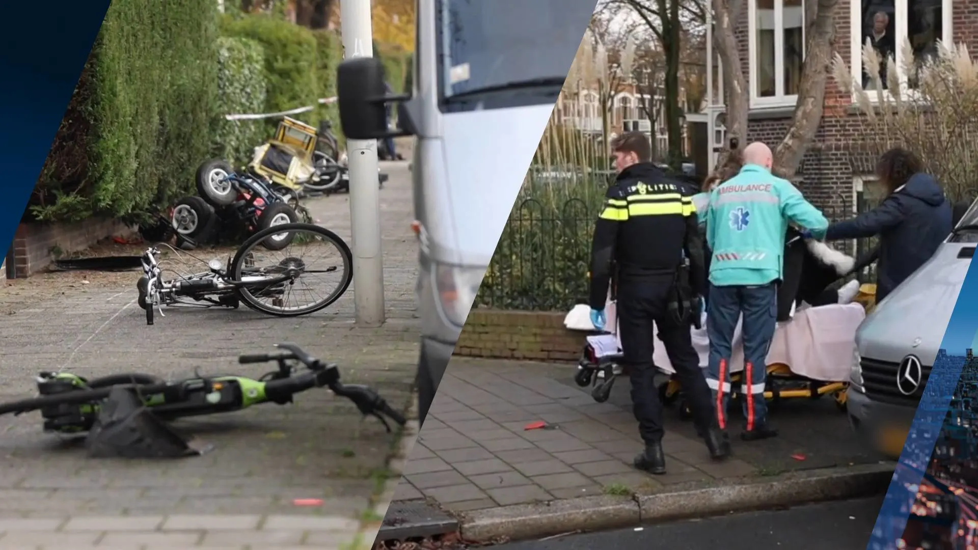 Auto rijdt over stoep, richt ravage aan en raakt meisje