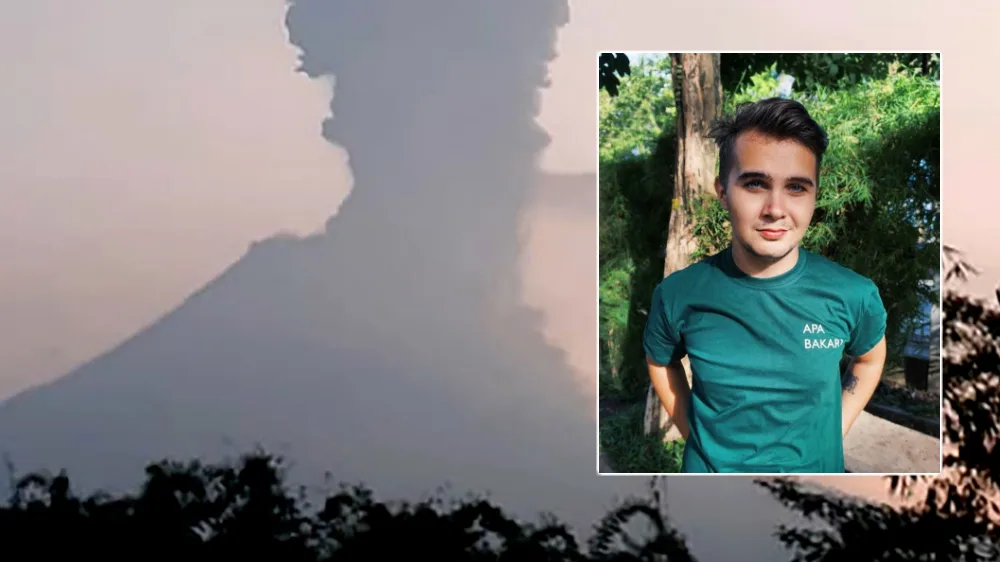 Nederlandse student ziet vulkaanuitbarsting Java met eigen ogen: 'De rookwolk was gigantisch'