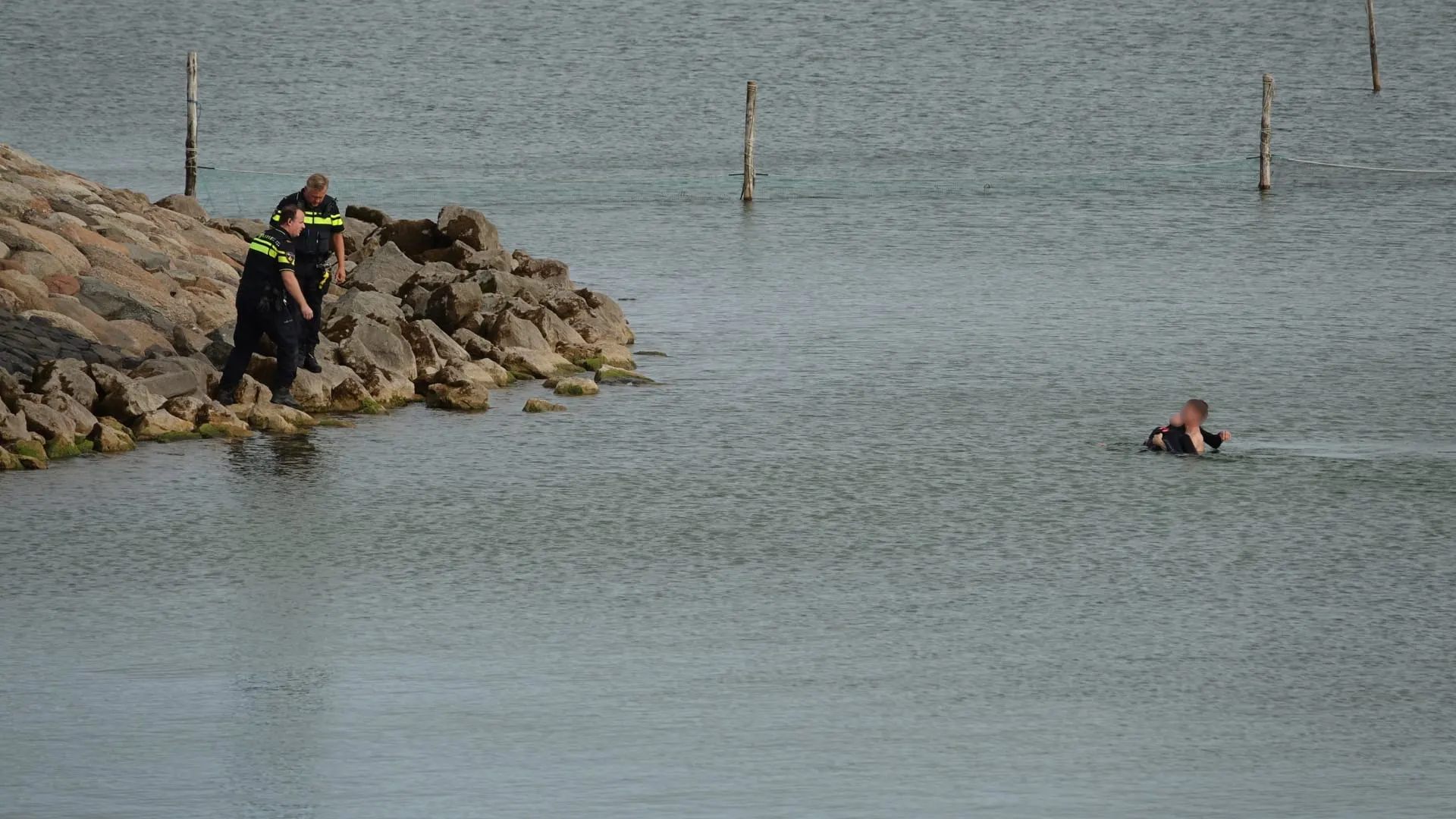 Heldendaad op het Markermeer: voorbijganger redt drenkeling