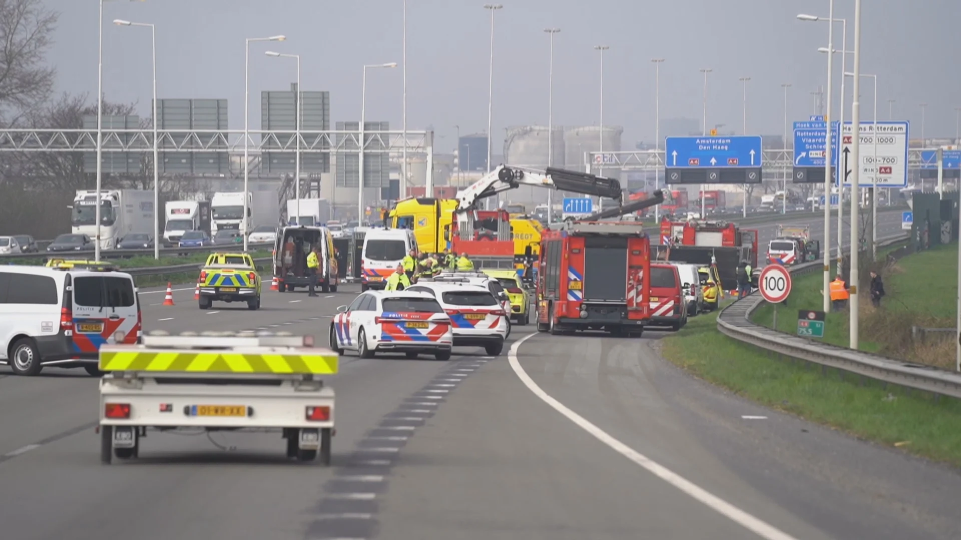 A4 bij Beneluxtunnel weer vrij na fataal ongeval