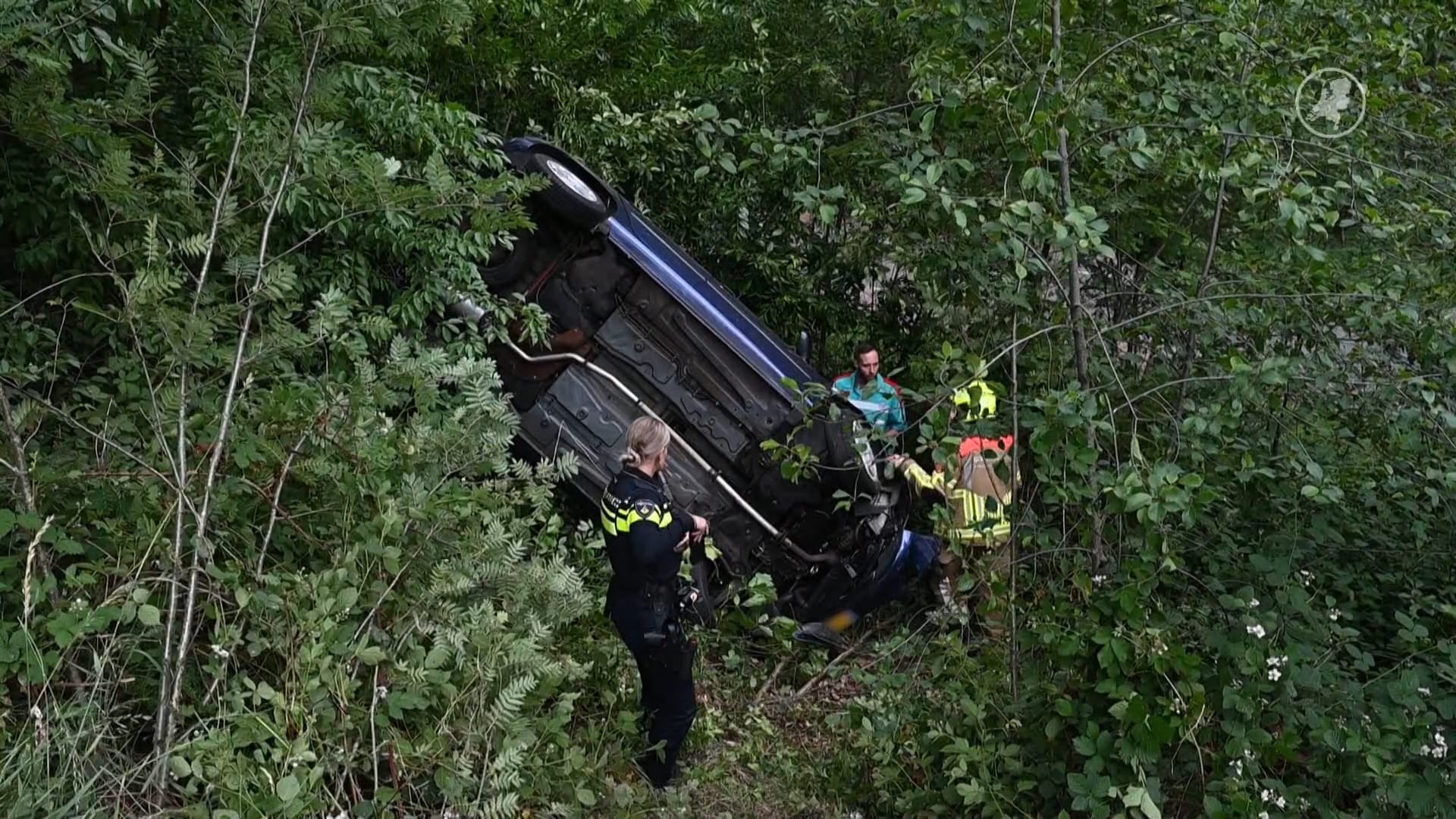 Zwangere vrouw ontwijkt dier en crasht met auto in Moergestel