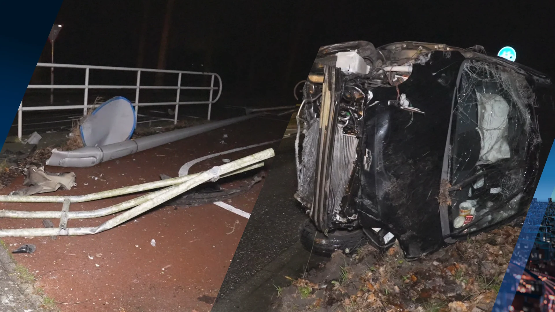 Ravage in Helmond: 'vrouw komt na ongeval vlak voor kanaal tot stilstand'