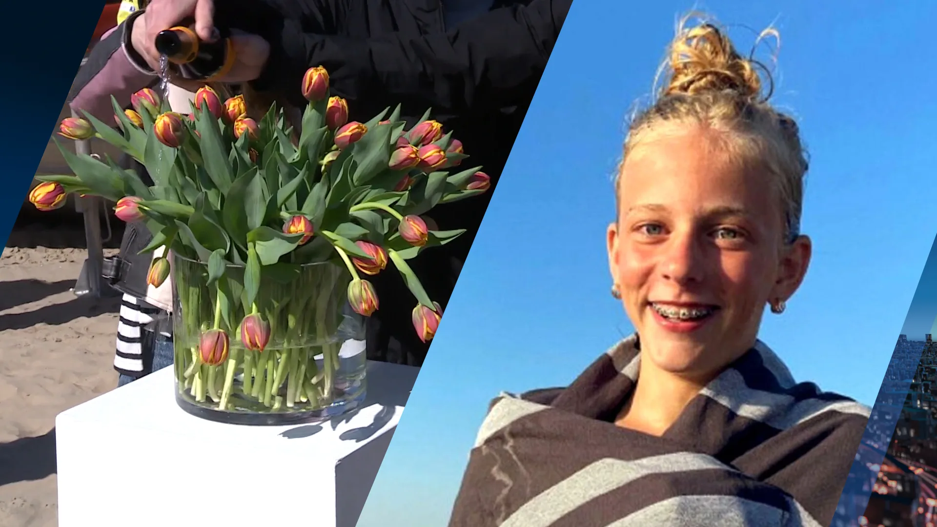Broers en zus omgekomen Tara (12) dopen tulp voor slachtoffers op zee