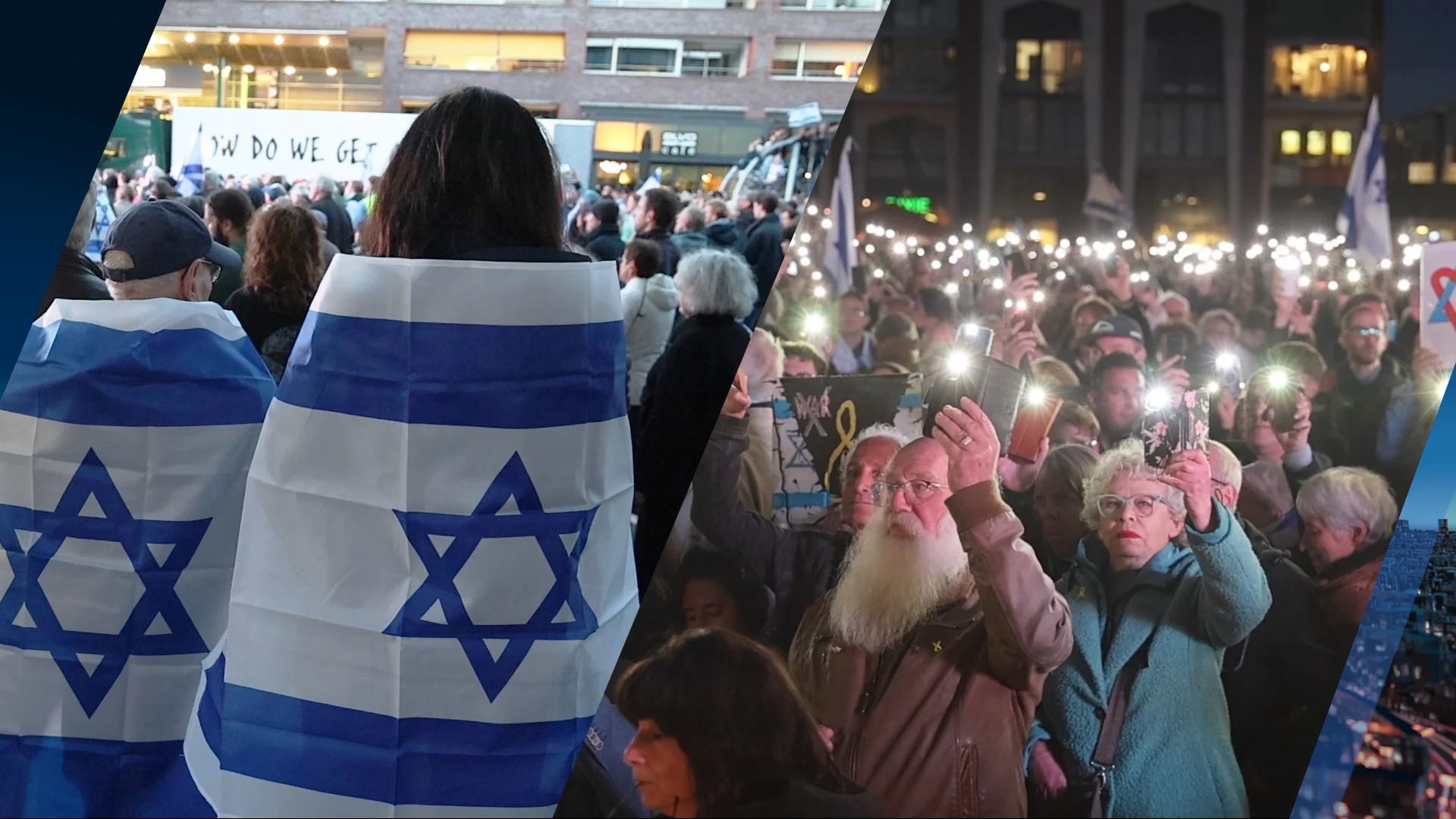 Honderden betuigen steun aan Israël in Amstelveen na jaar vol haat