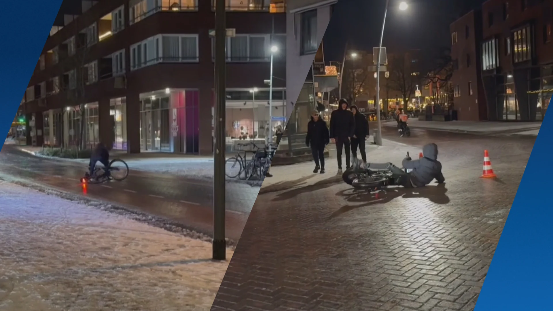 Glibberen en glijden door bevroren wegen: meerdere fietsers onderuit in Ede