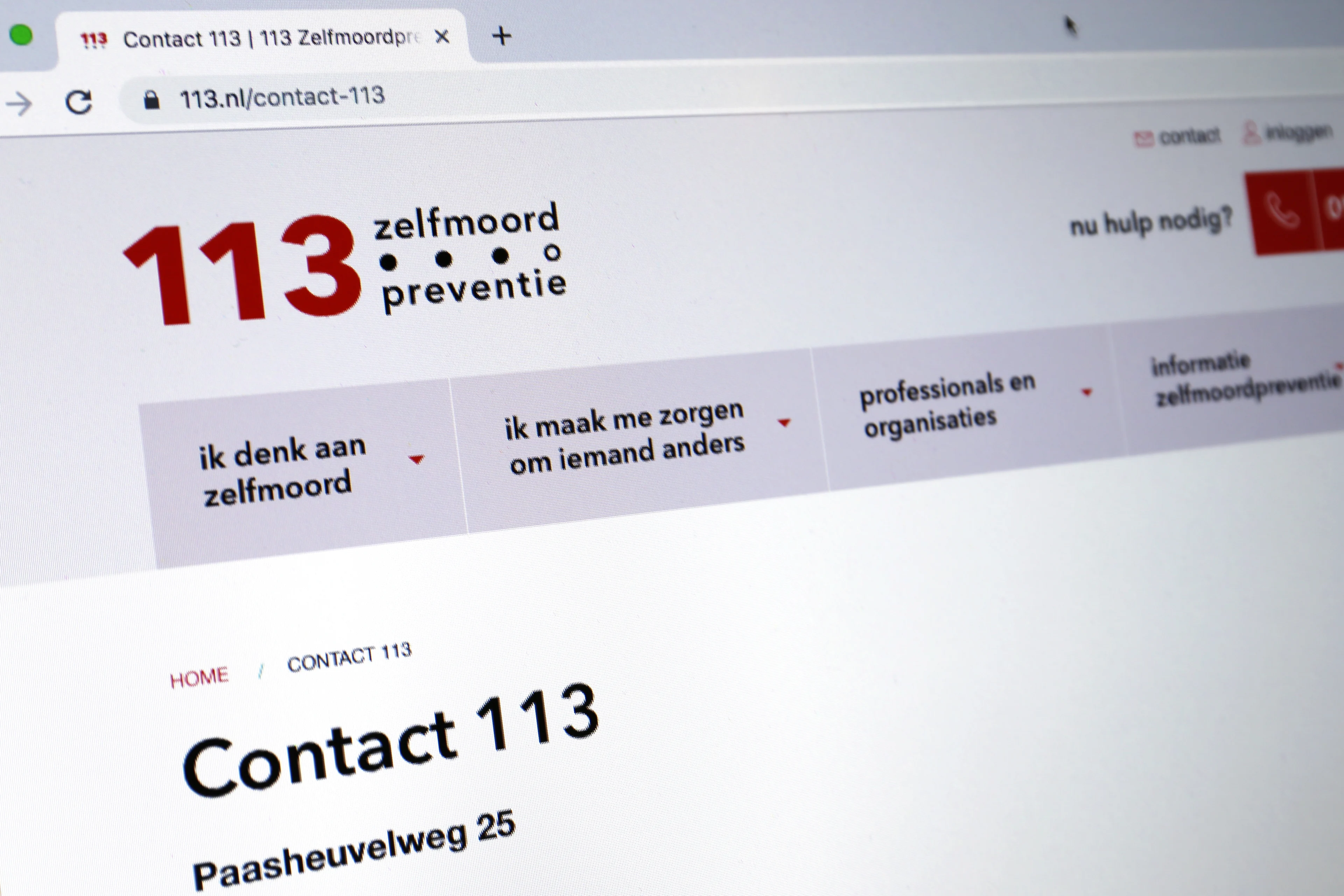 Telefoon staat roodgloeiend bij 113 Zelfmoordpreventie