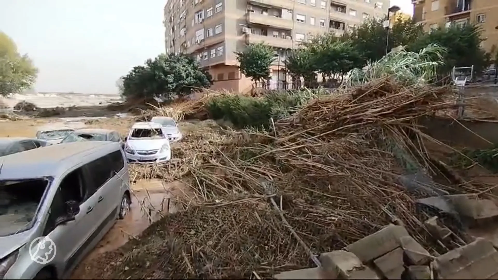 Nederlandse Leanne ziet water huis instromen