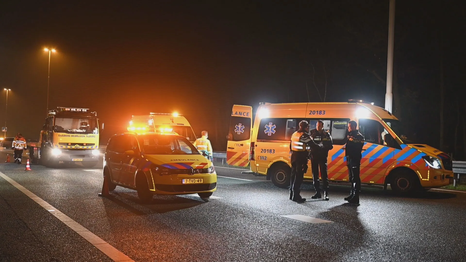 Dodelijk ongeluk op A58: voetganger die hond probeerde te vangen aangereden