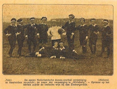 Het allereerste vrouwenvoetbalduel, vandaag precies 100 jaar geleden