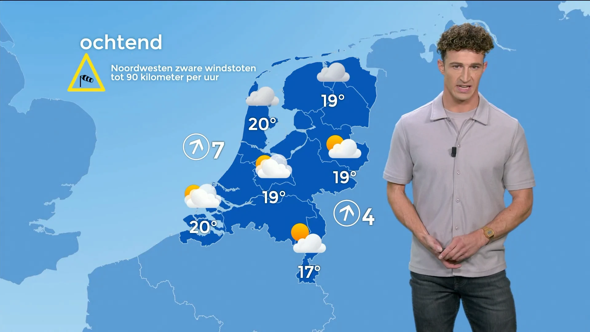 Code geel voor zware windstoten: na het weekend tropische hitte